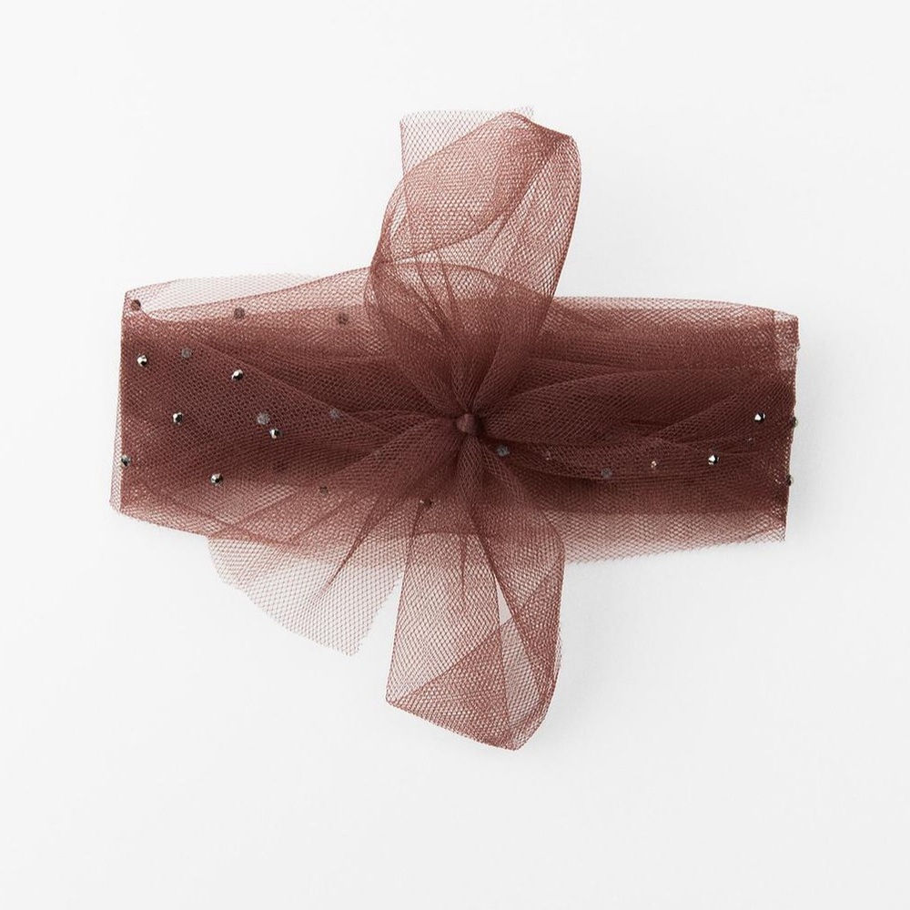 Zara tulle rhinestone choker